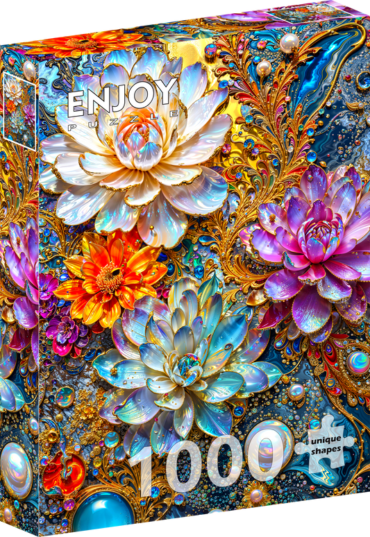 1000 Pieces Jigsaw Puzzle - Pearlescent Waterlilies (2244)
