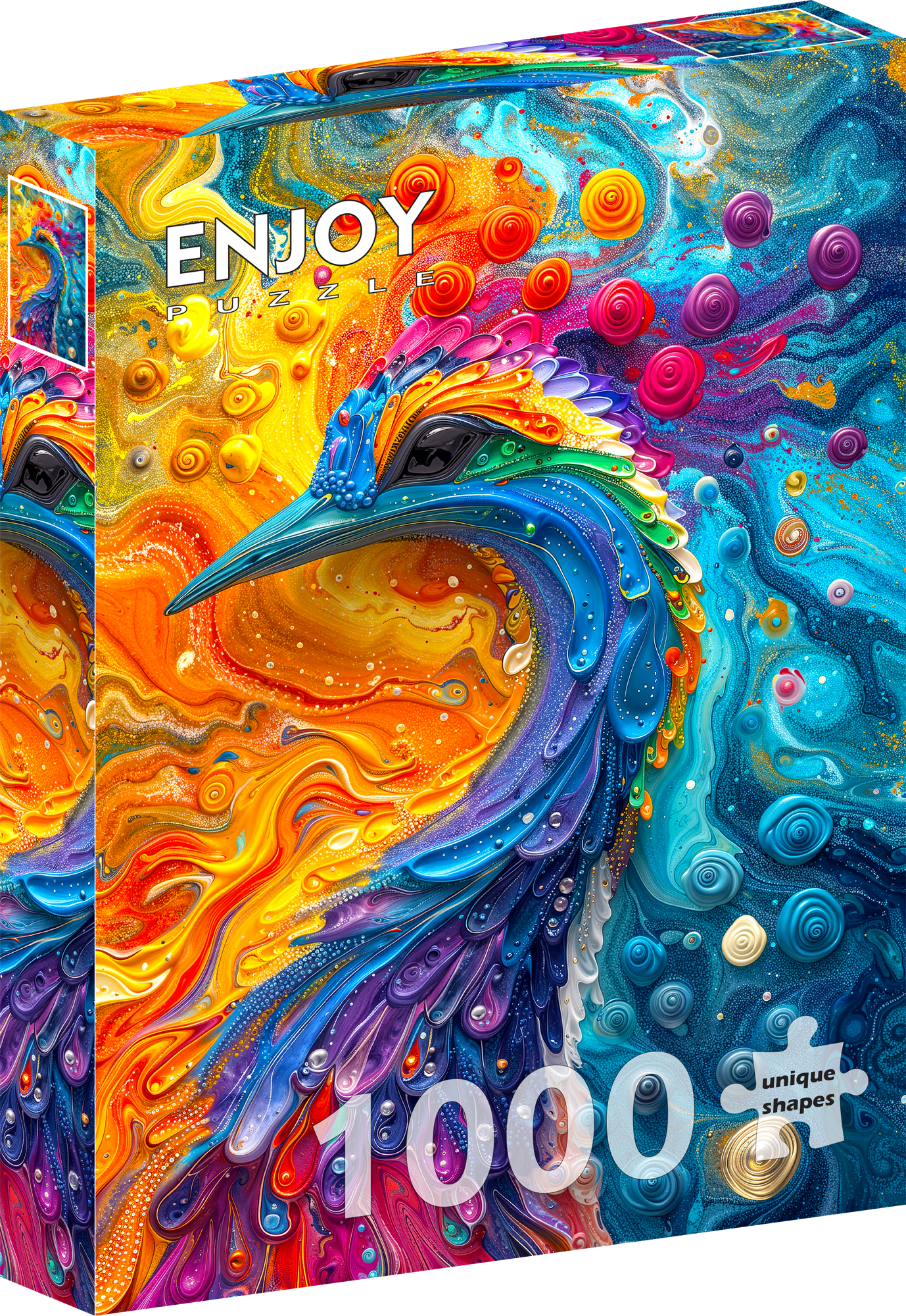 1000 Pieces Jigsaw Puzzle - Marble Feathers (2248)