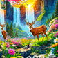 1000 Pieces Jigsaw Puzzle - Deer Paradise (2253)
