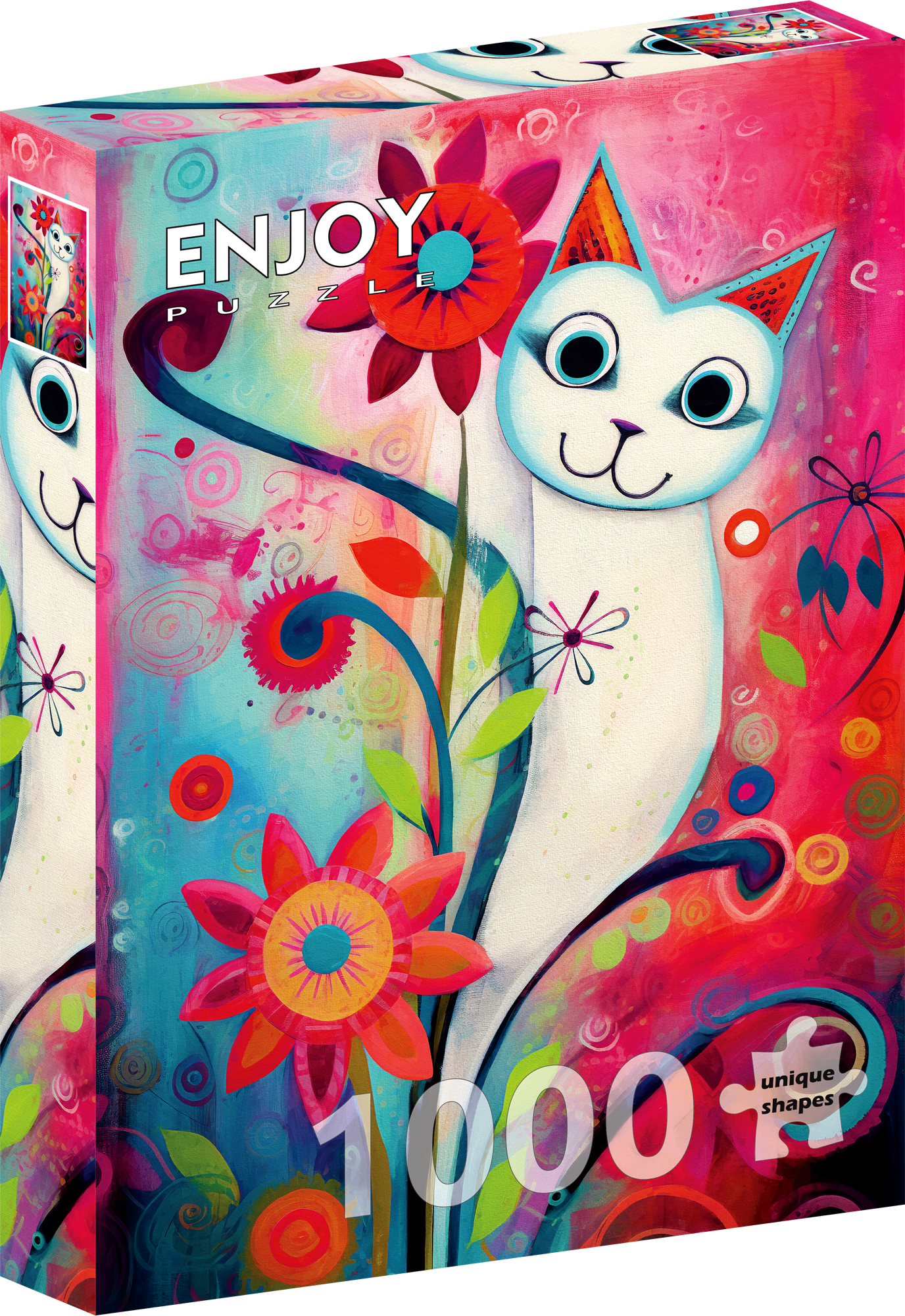 1000 Pieces Jigsaw Puzzle - A Happy White Cat (2293)