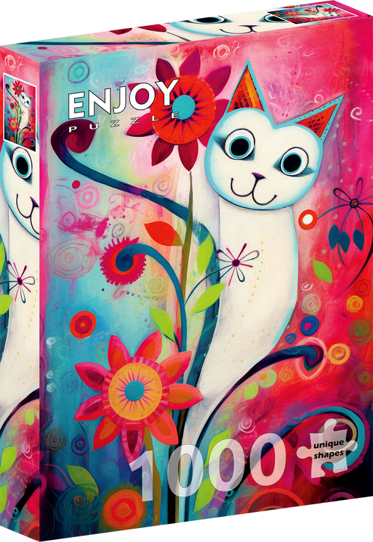 1000 Pieces Jigsaw Puzzle - A Happy White Cat (2293)