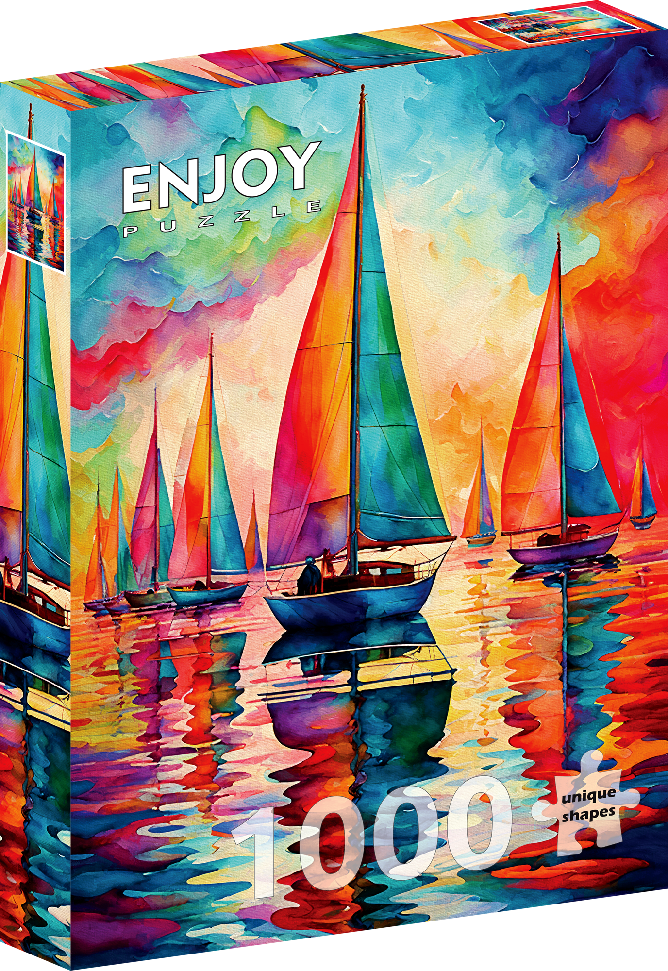 1000 Pieces Jigsaw Puzzle - Colorful Sailboats (2305)