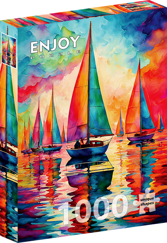 1000 Pieces Jigsaw Puzzle - Colorful Sailboats (2305)