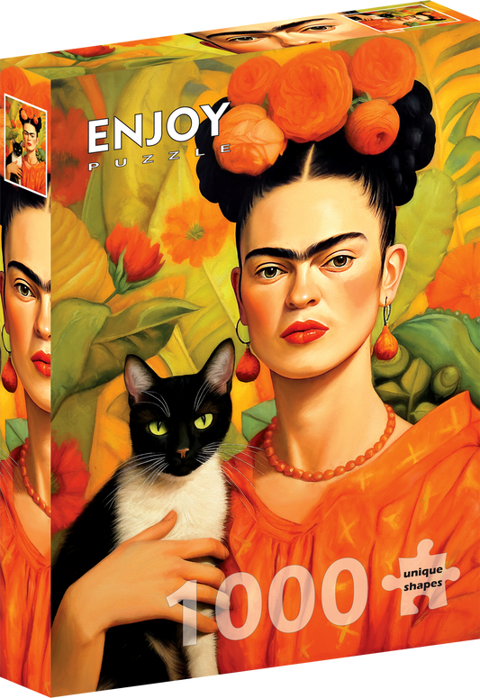 1000 Pieces Jigsaw Puzzle - Frida Kahlo and Her Cat (2313)