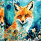 1000 Pieces Jigsaw Puzzle - Red Fox on Blue (2325)