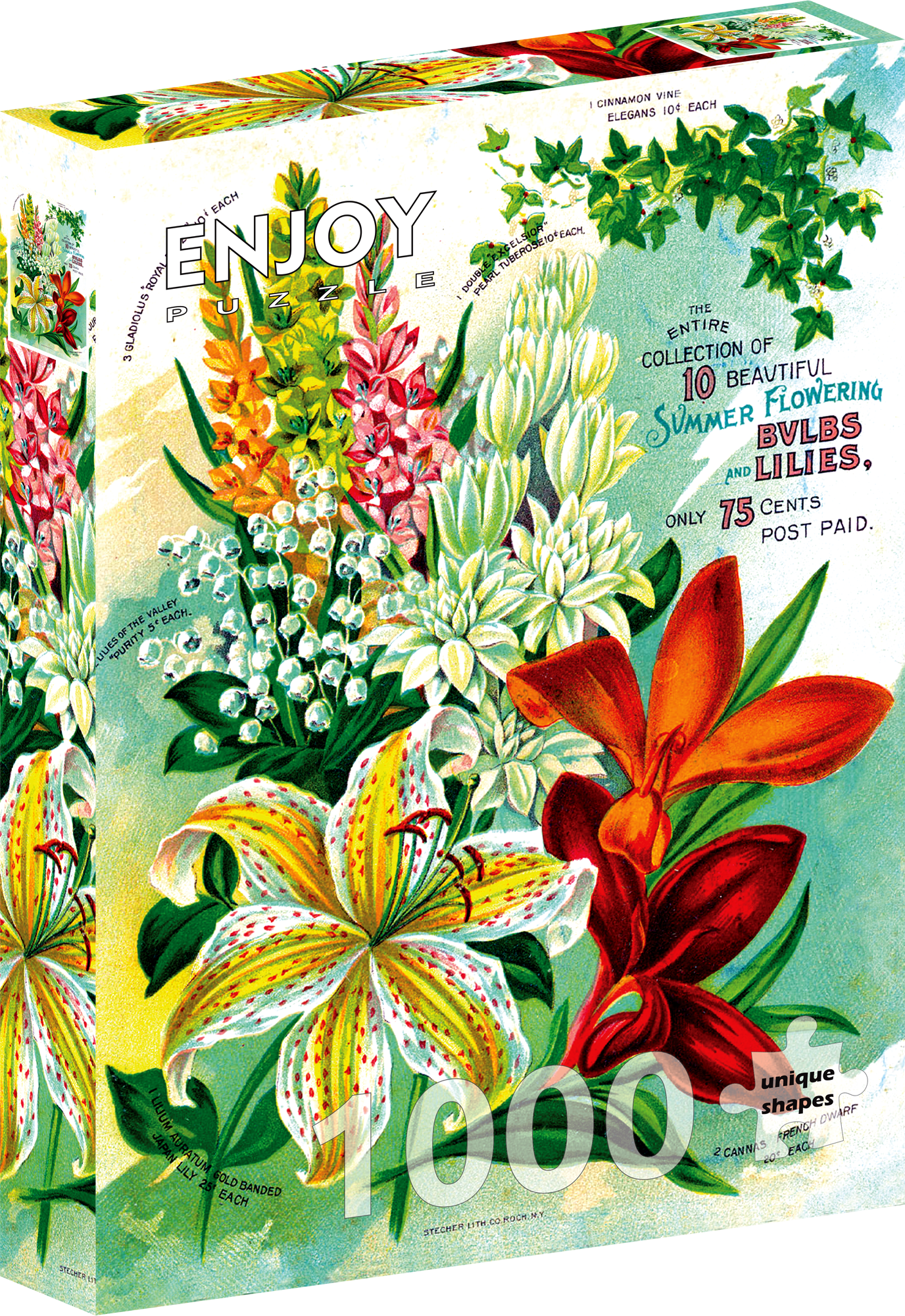 1000 Pieces Jigsaw Puzzle - Vintage Flower Catalog Art (2340)