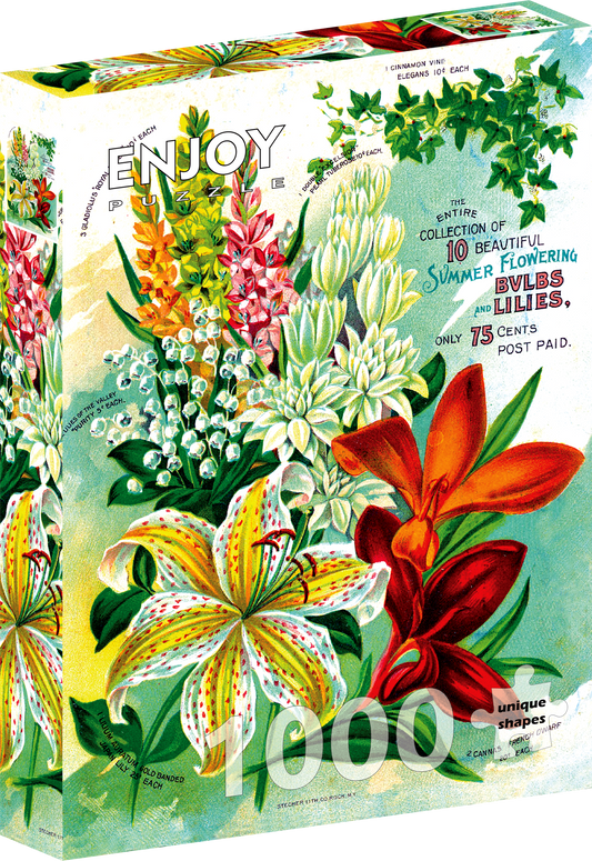 1000 Pieces Jigsaw Puzzle - Vintage Flower Catalog Art (2340)