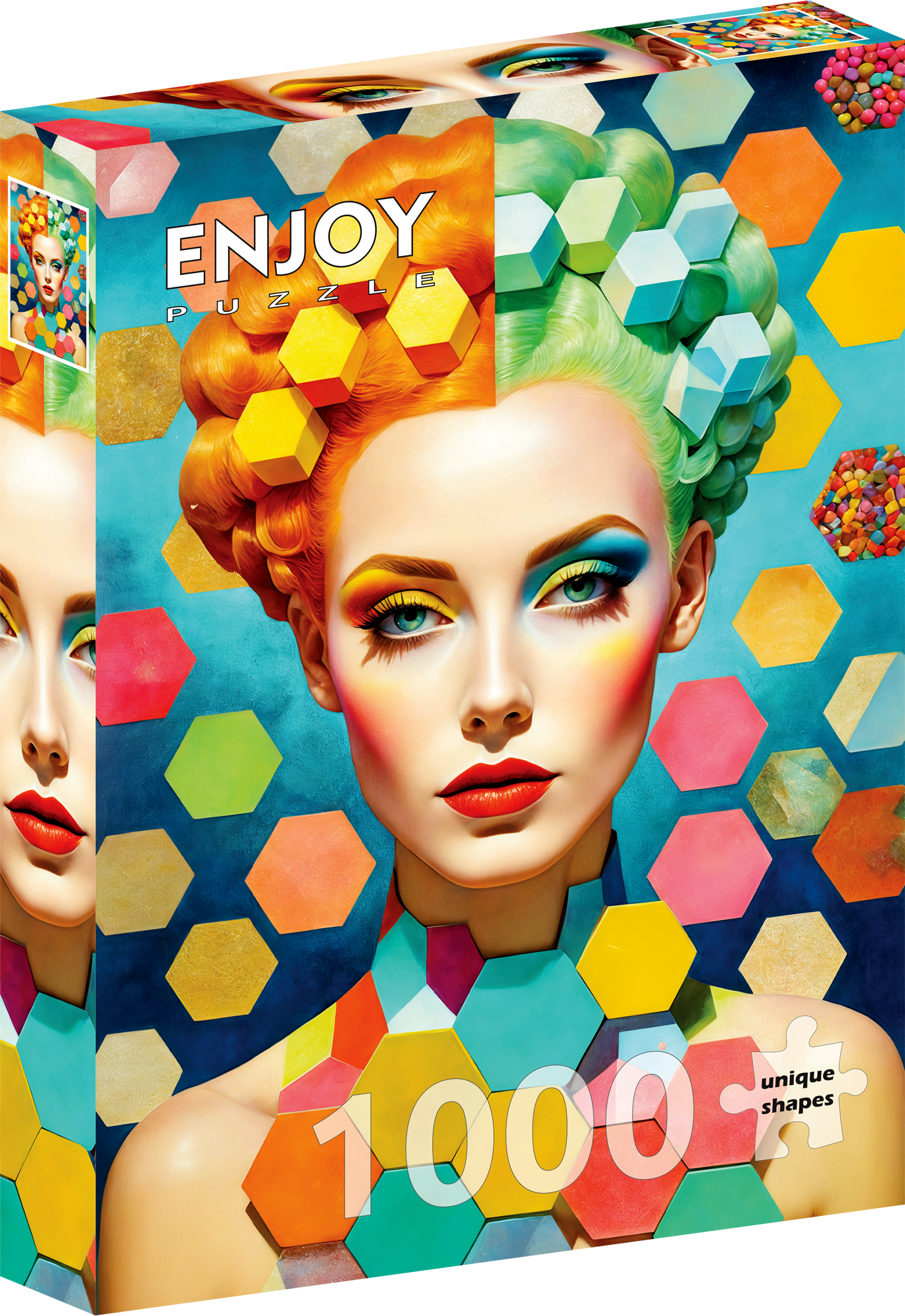 1000 Pieces Jigsaw Puzzle - Hexa Portrait (2345)