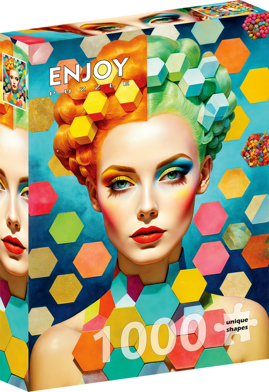 1000 Pieces Jigsaw Puzzle - Hexa Portrait (2345)
