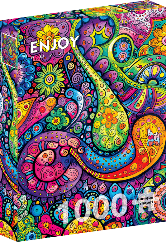1000 Pieces Jigsaw Puzzle - Joyful Swirls (2375)