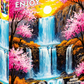 1000 Pieces Jigsaw Puzzle - Cherry Waterfall (2376)