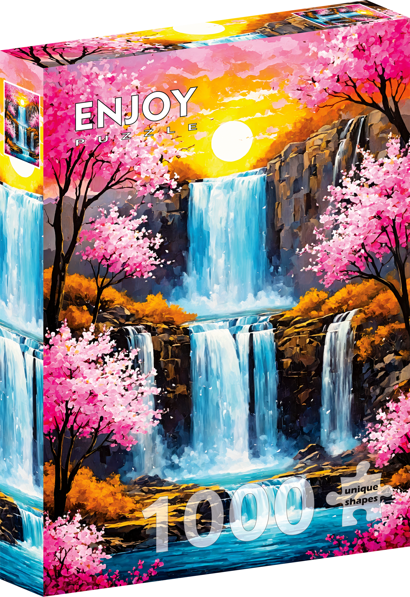 1000 Pieces Jigsaw Puzzle - Cherry Waterfall (2376)