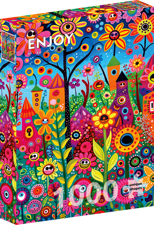 1000 Pieces Jigsaw Puzzle - Playful Garden (2381)