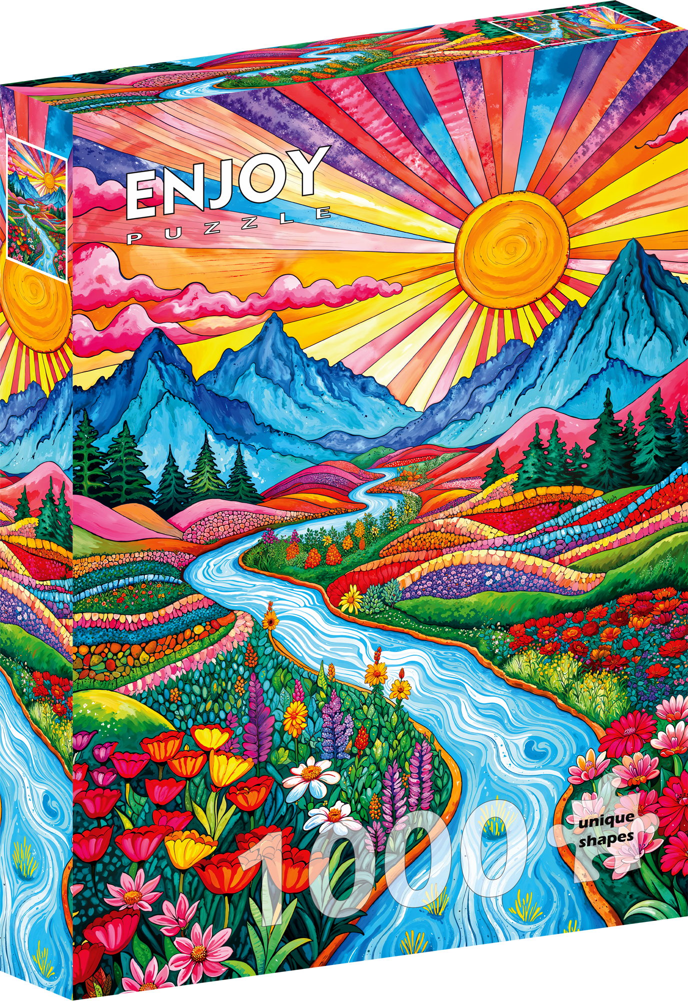 1000 Pieces Jigsaw Puzzle - Colorful Highlands (2384)