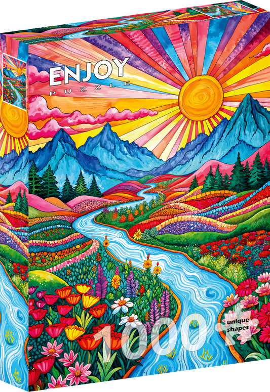 1000 Pieces Jigsaw Puzzle - Colorful Highlands (2384)