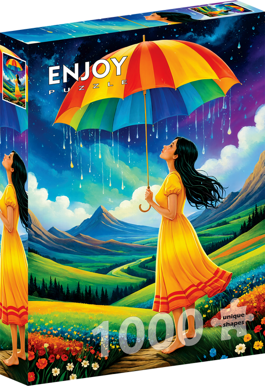 1000 Pieces Jigsaw Puzzle - Rainbow Umbrella (2386)