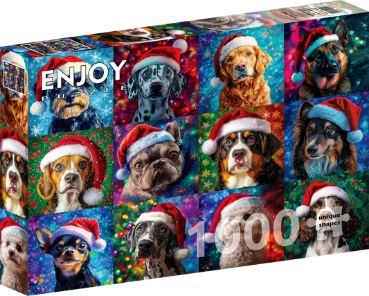 1000 Pieces Jigsaw Puzzle - Santa Dogs (2406)