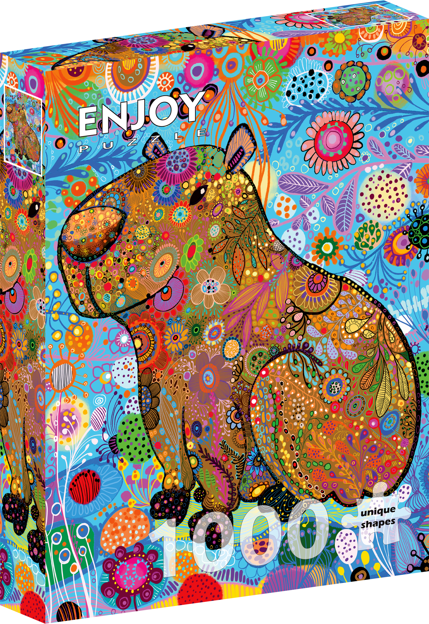 1000 Pieces Jigsaw Puzzle - Patterned Capybara (2412)