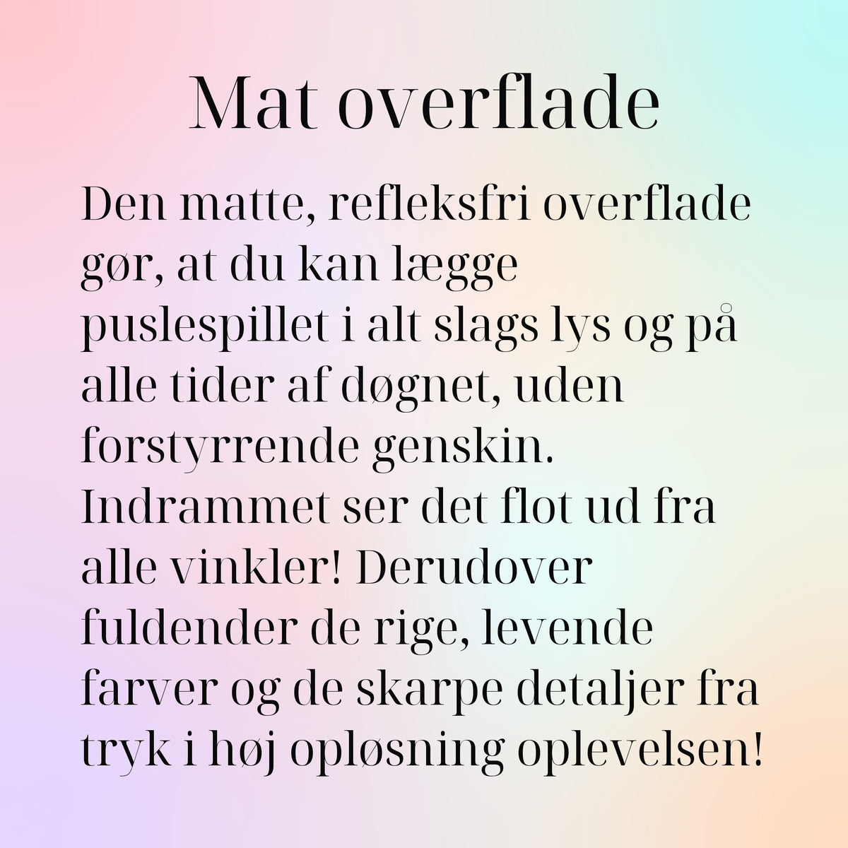 Mat overflade