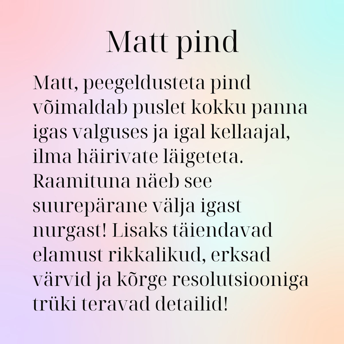 Matt pind