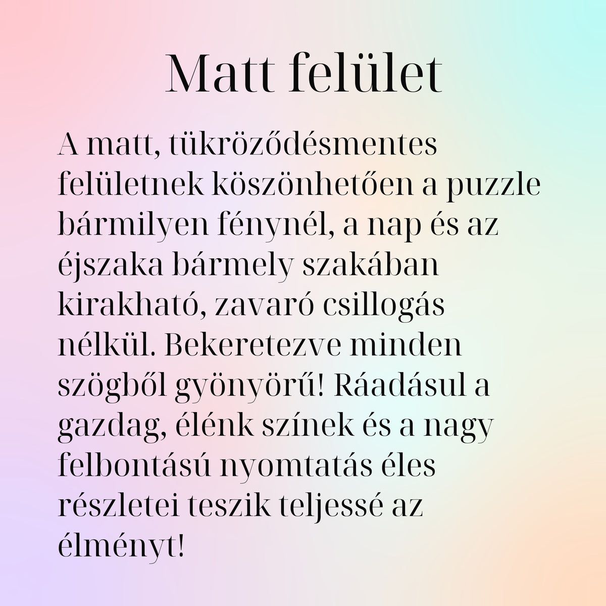 Matt felület