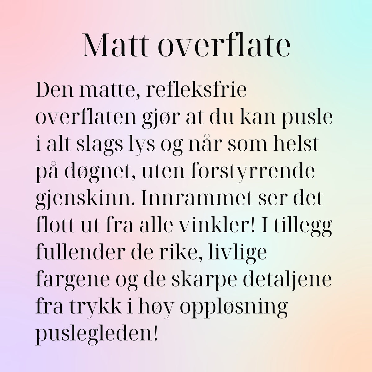 Matt overflate