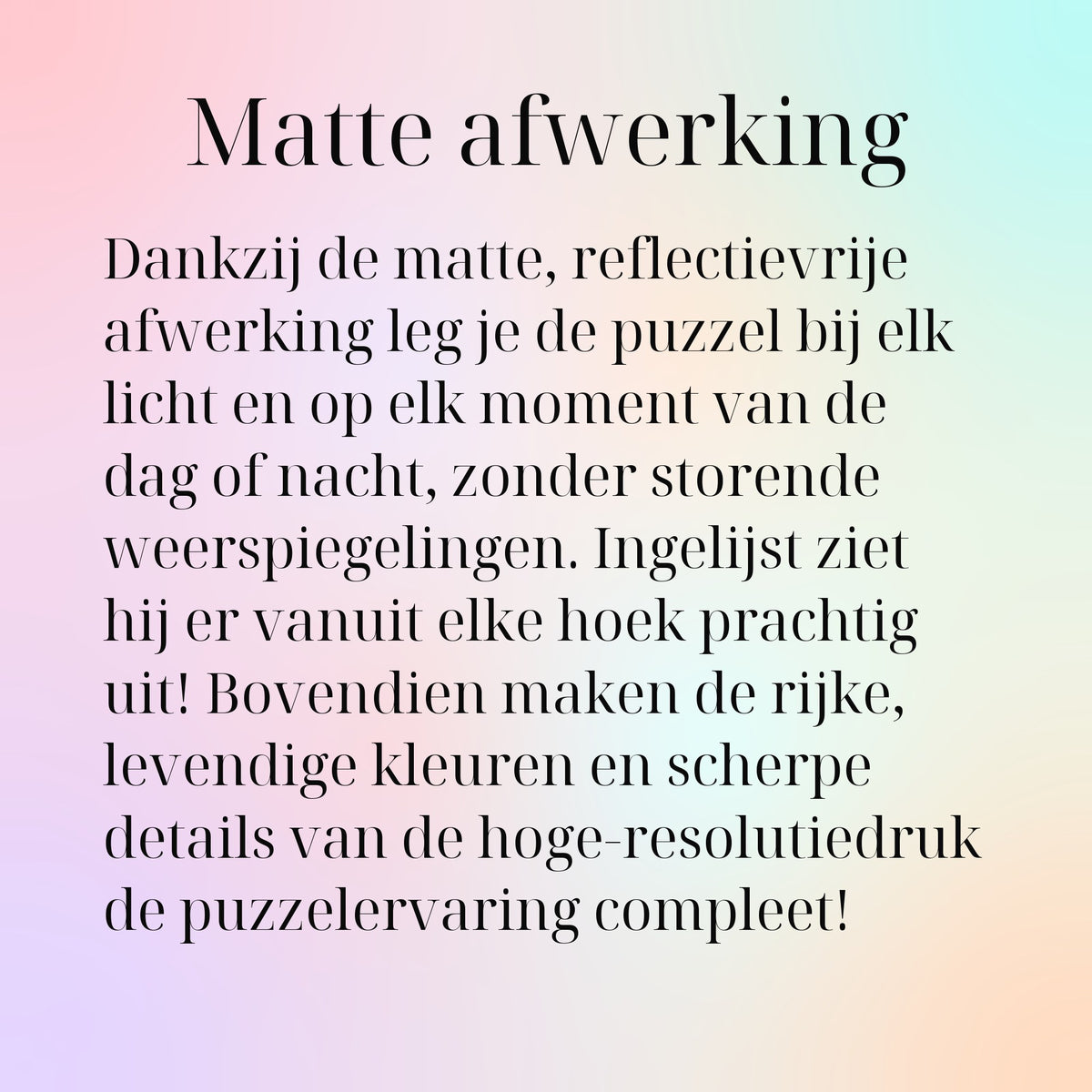 Matte afwerking