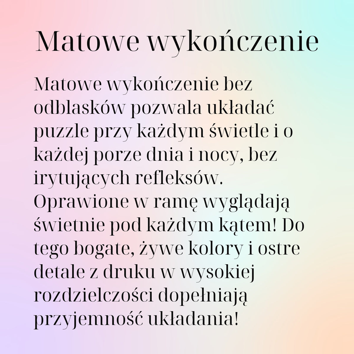 Matowe wykończenie