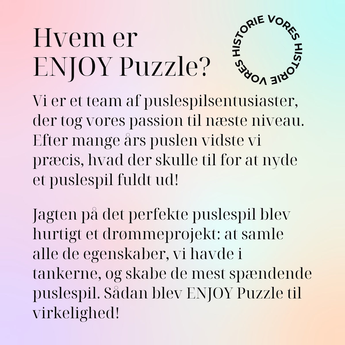 Hvem er ENJOY Puzzle?