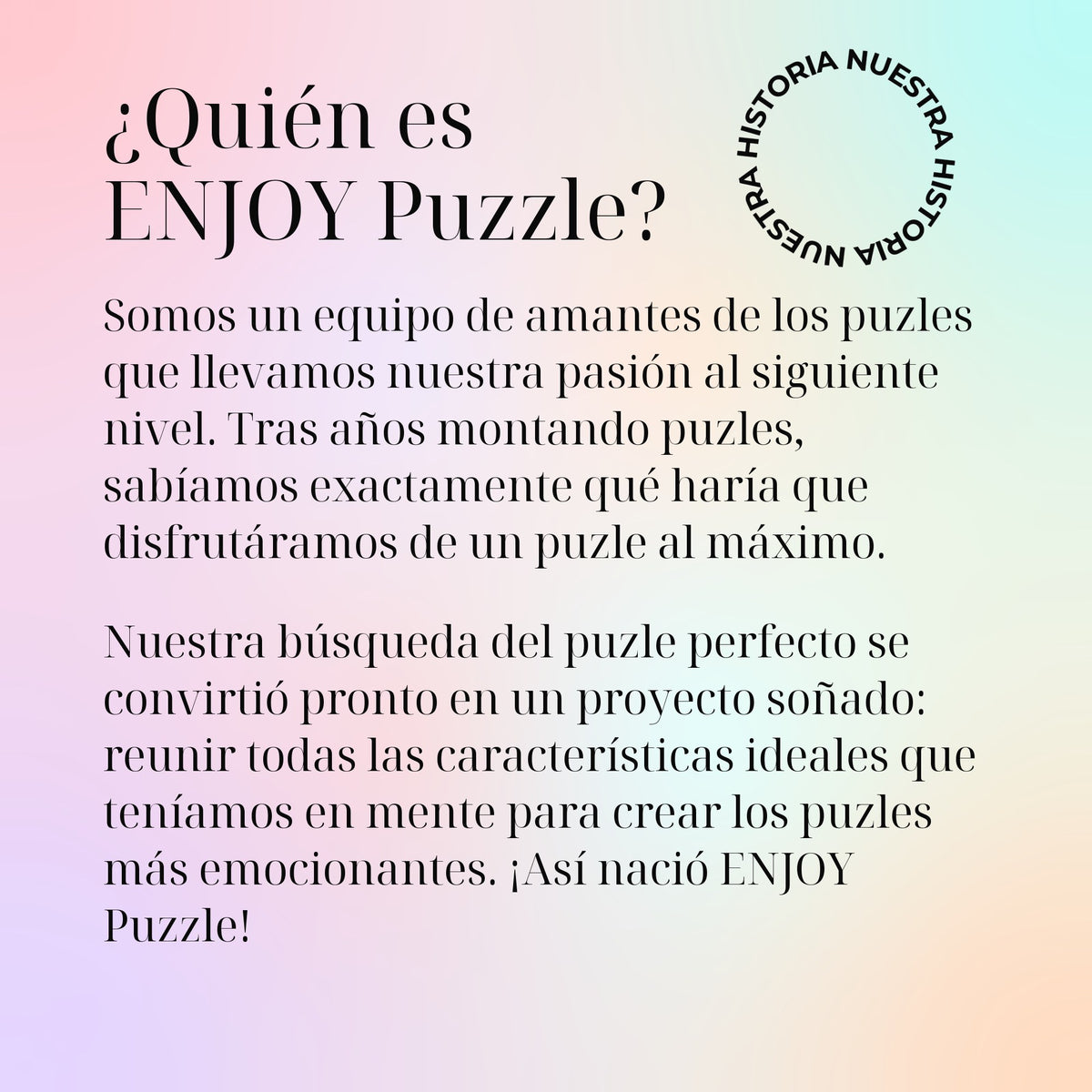¿Quién es ENJOY Puzzle?