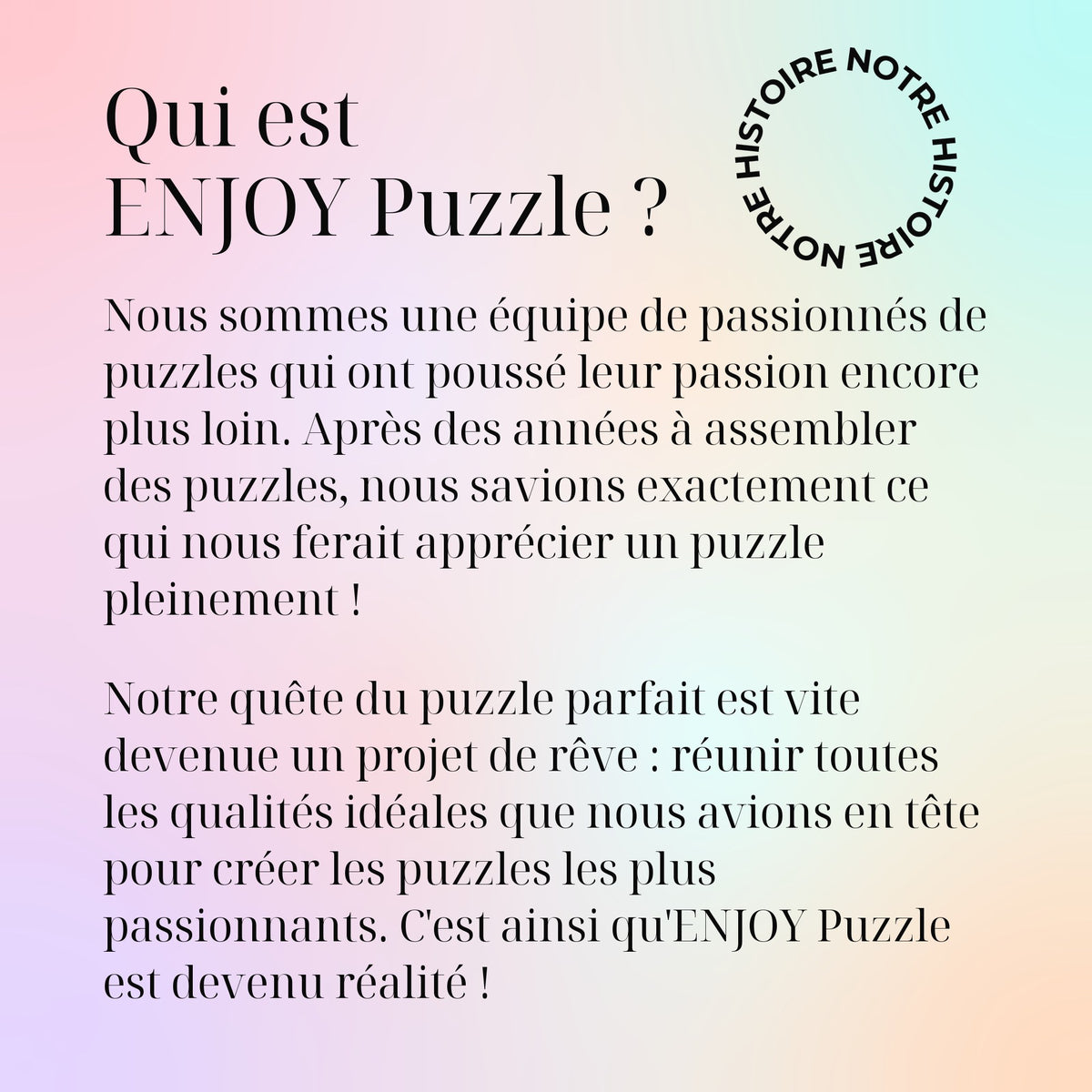 Qui est ENJOY Puzzle ?