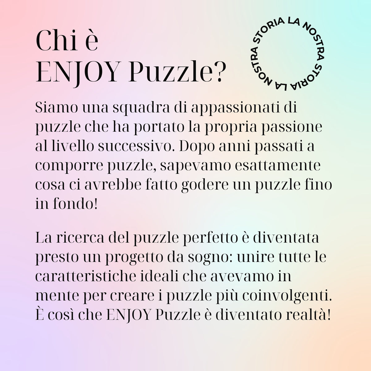 Chi è ENJOY Puzzle?