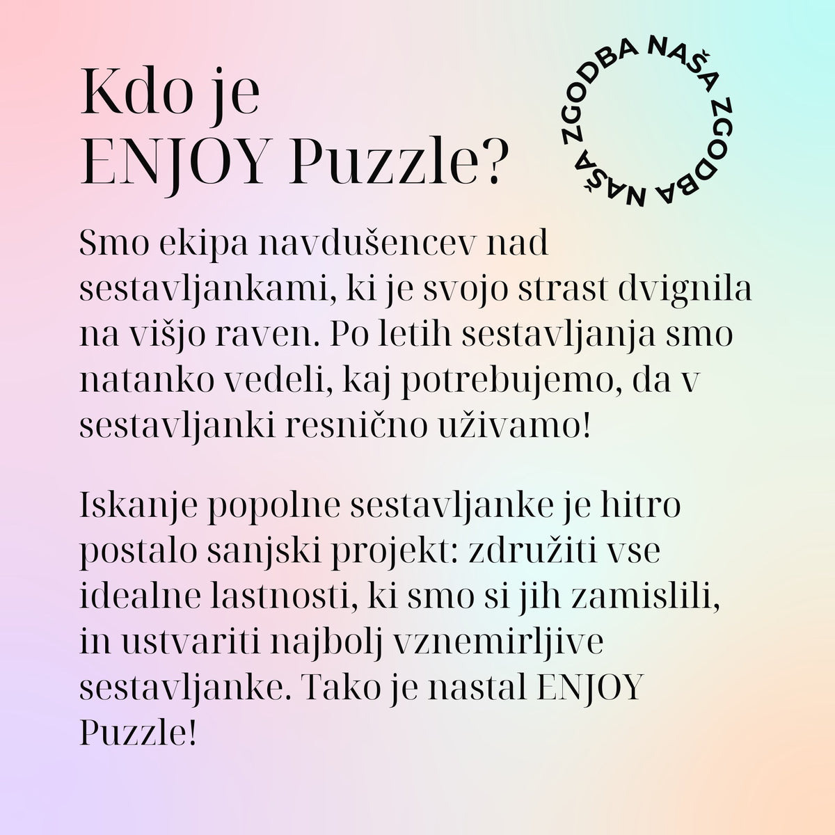 Kdo je ENJOY Puzzle?