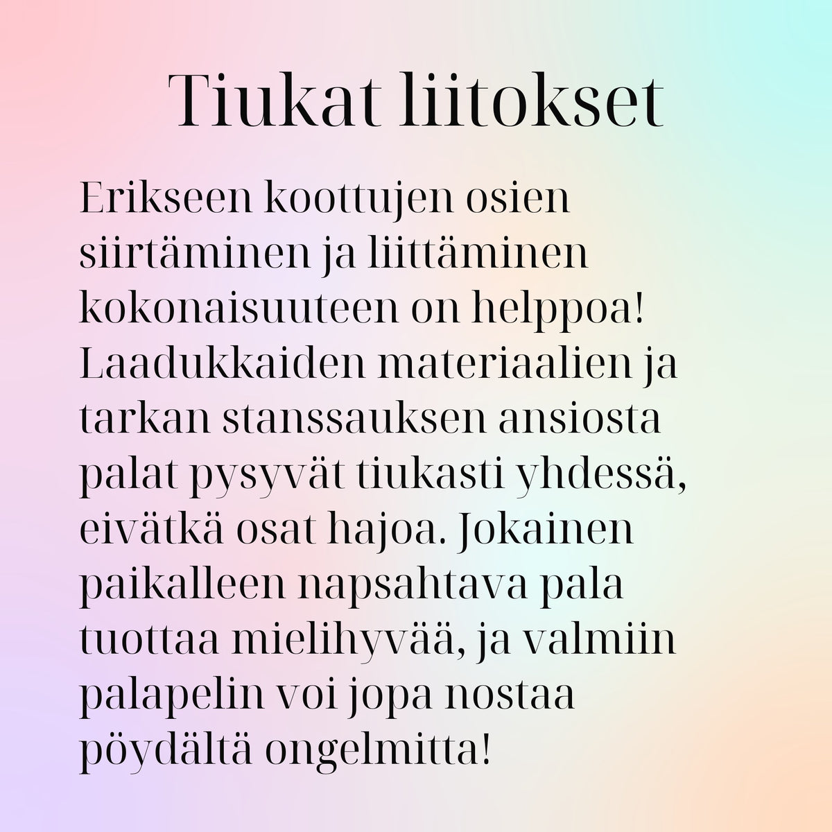 Tiukat liitokset