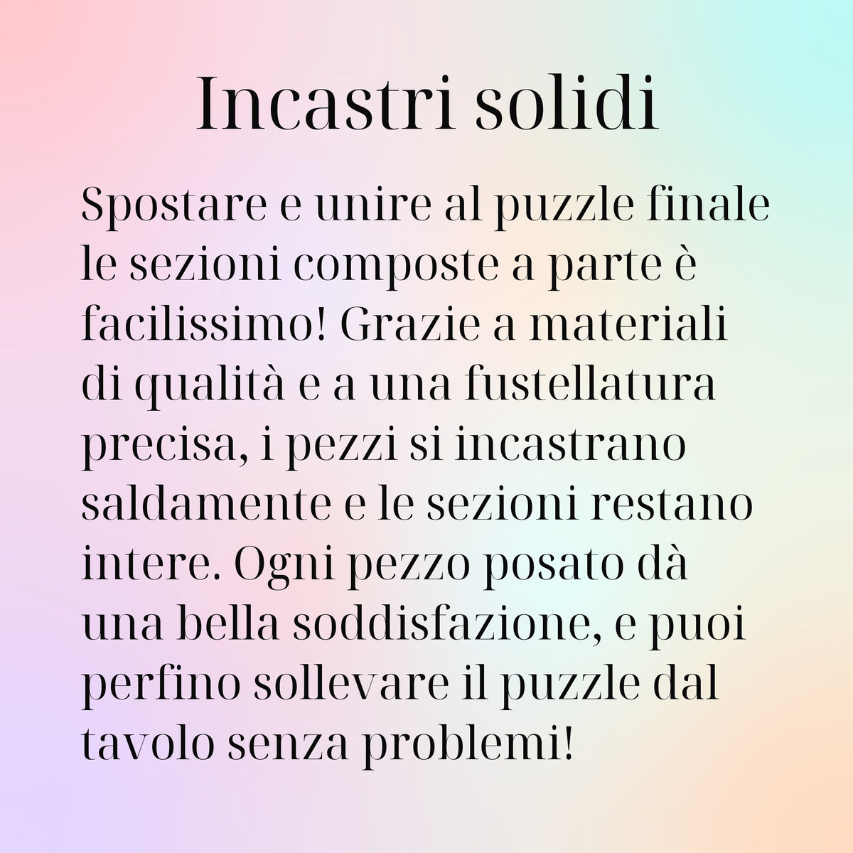 Incastri solidi