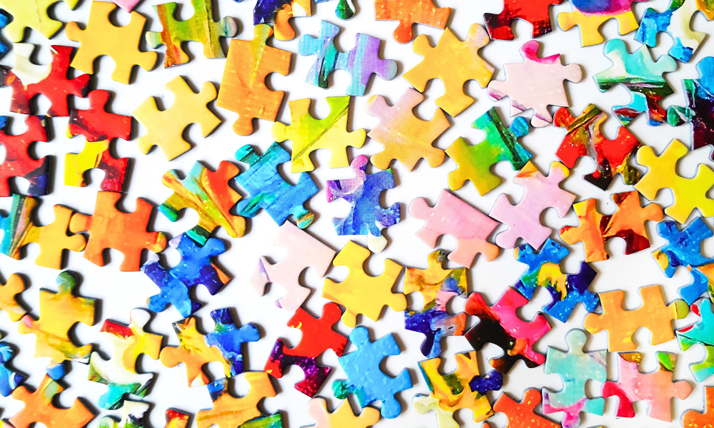 1000 Pieces Jigsaw Puzzle - Circle Gradient Number Four – ENJOY Puzzle