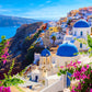 1000 Pieces Jigsaw Puzzle - Santorini View with Flowers (1083)