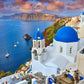 1000 Pieces Jigsaw Puzzle - Santorini View with Boats (1086)