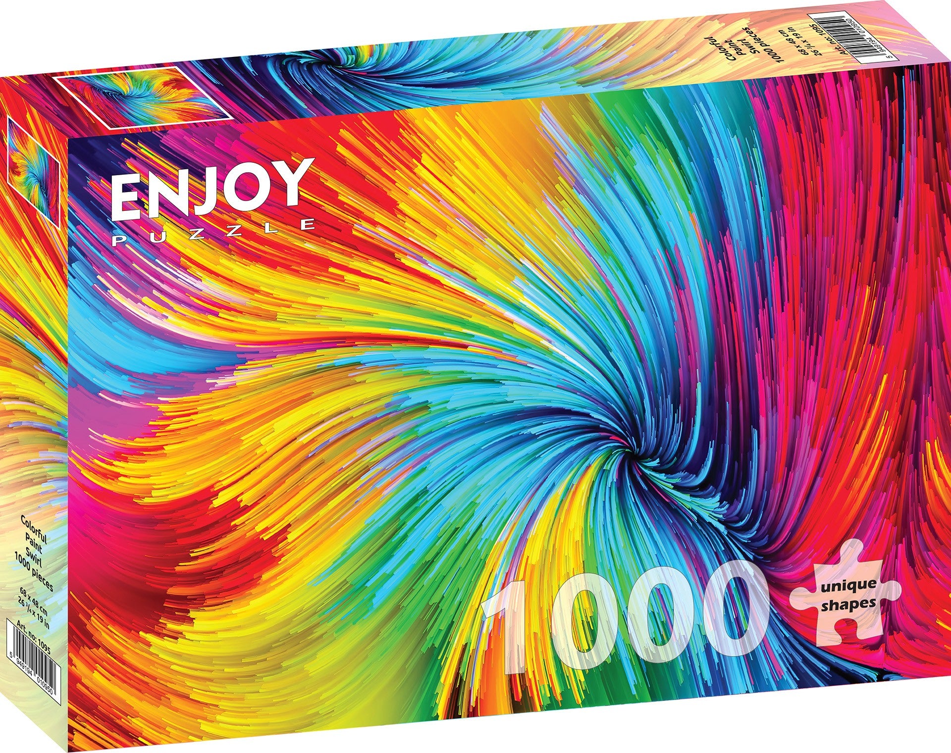 1000 Pieces Jigsaw Puzzle - Colorful Paint Swirl