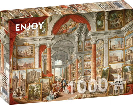1000 Pieces Jigsaw Puzzle - Paolo Panini: Views of Modern Rome