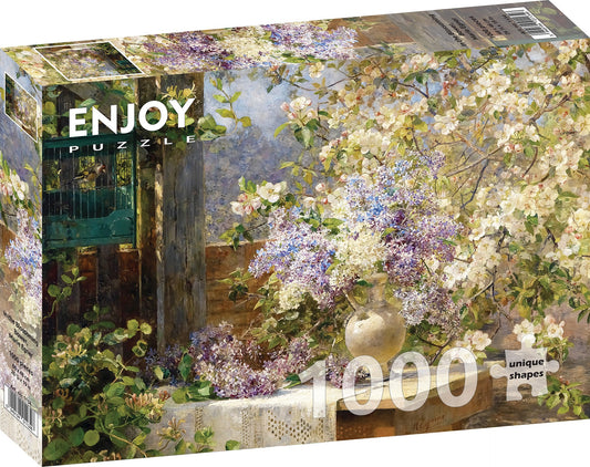 1000 Pieces Jigsaw Puzzle - Marie Egner: In the Blossoming Bower