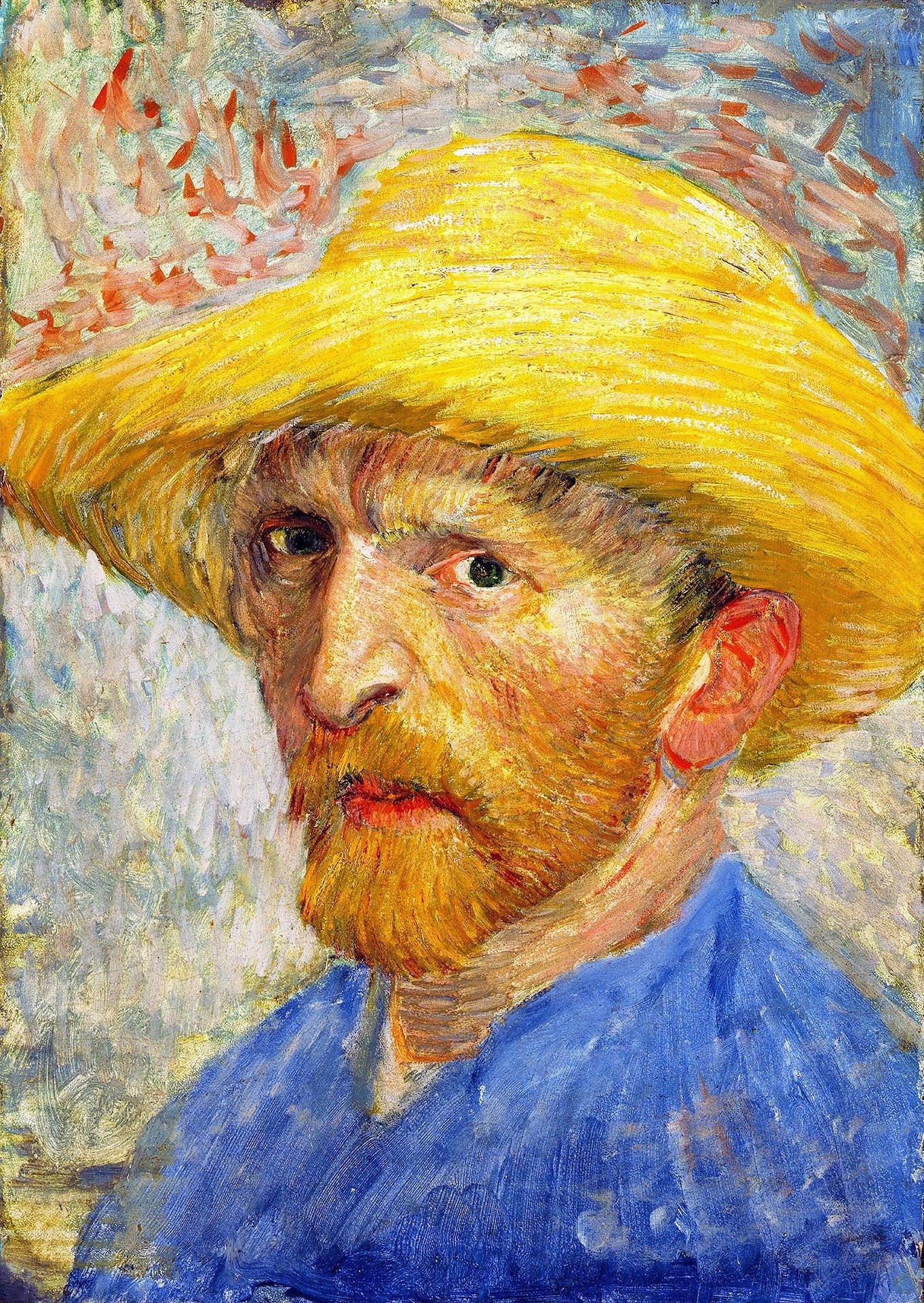 1000 Pieces Jigsaw Puzzle - Vincent Van Gogh: Self-portrait with a Straw Hat (1143)