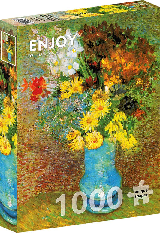 1000 Pieces Jigsaw Puzzle - Vincent Van Gogh: Vase with Daisies and Anemones