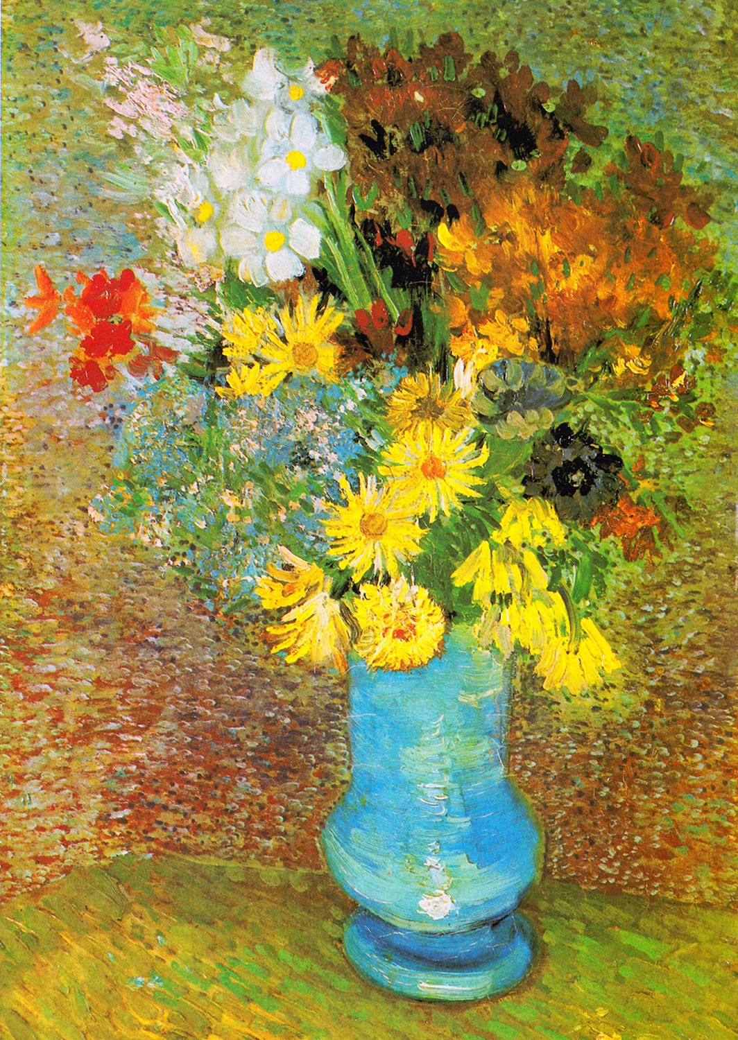1000 Pieces Jigsaw Puzzle - Vincent Van Gogh: Vase with Daisies and Anemones (1158)
