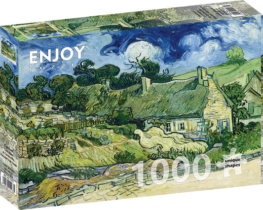 1000 Pieces Jigsaw Puzzle - Vincent Van Gogh: Thatched Cottages at Cordeville
