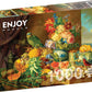 1000 Pieces Jigsaw Puzzle - Josef Schuster: Still Life with Fruit Flowers and a Parrot
