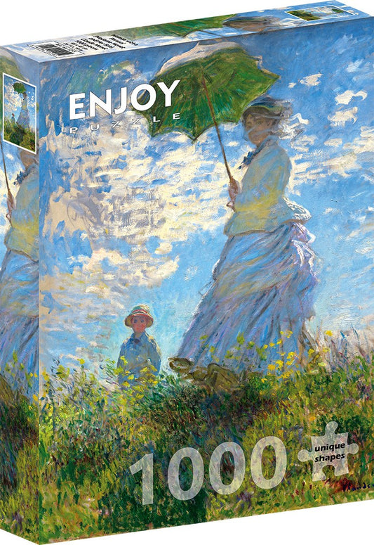 1000 Pieces Jigsaw Puzzle - Claude Monet: Woman with a Parasol (Madame Monet and Her Son)