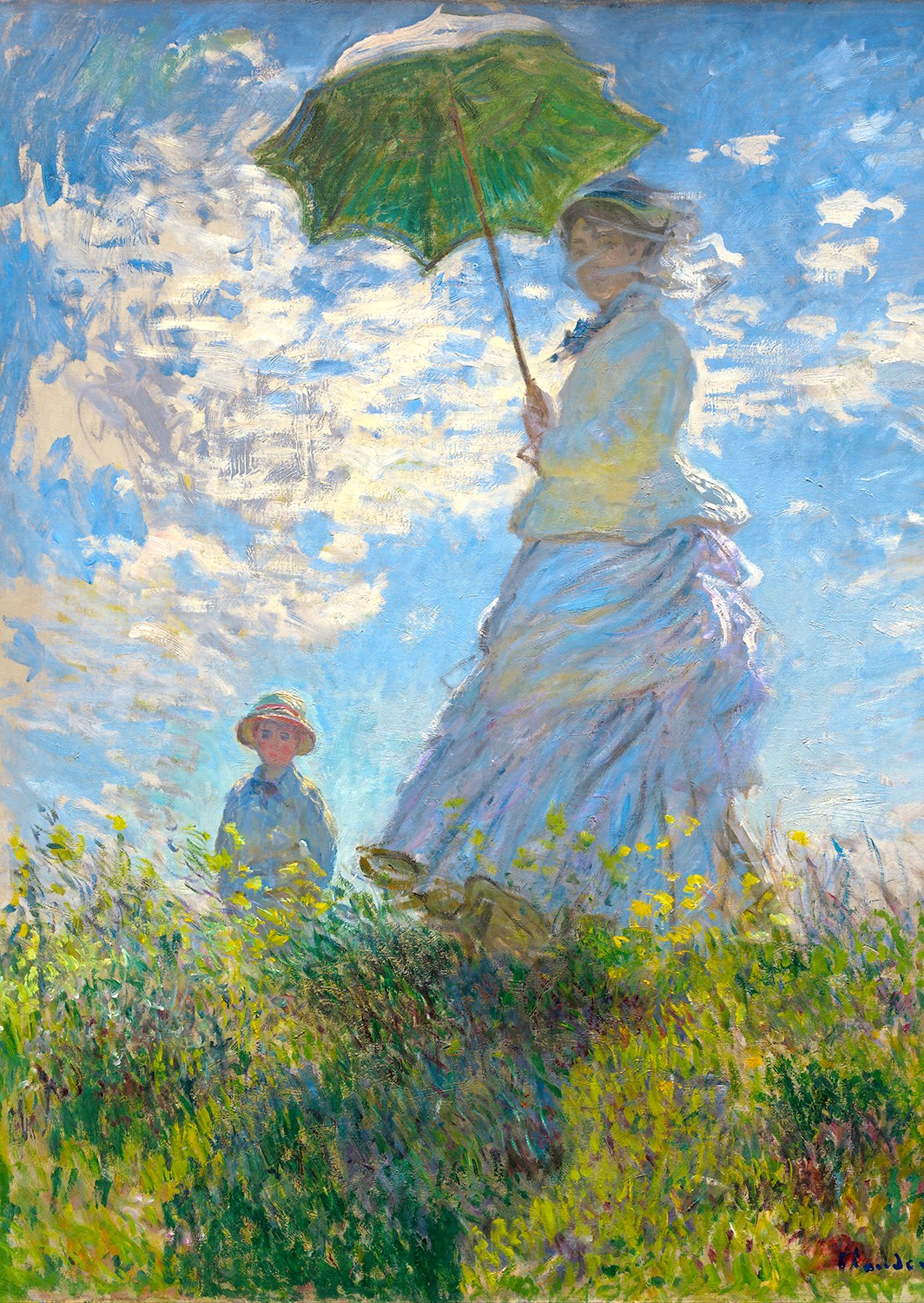 1000 Pieces Jigsaw Puzzle - Claude Monet: Woman with a Parasol (Madame Monet and Her Son) (1215)