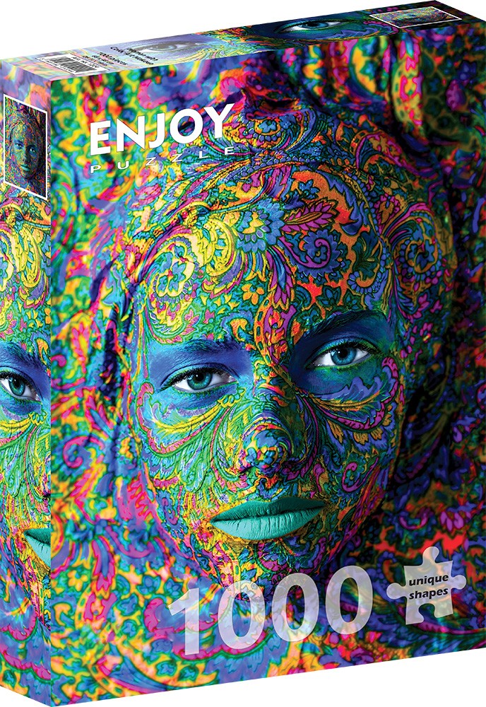 1000 Pieces Jigsaw Puzzle - Woman with Color Art Makeup