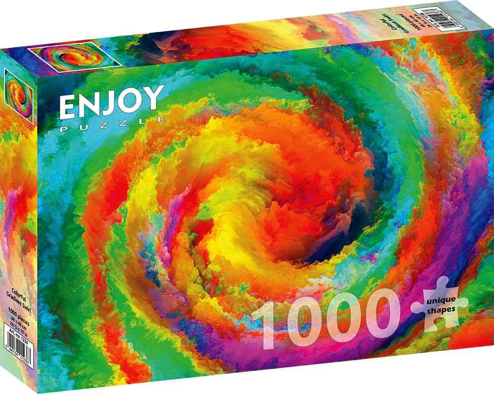1000 Pieces Jigsaw Puzzle - Colorful Gradient Swirl